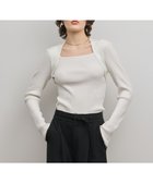 【グレース コンチネンタル/GRACE CONTINENTAL】のスクエアリブニットトップ 人気、トレンドファッション・服の通販 founy(ファニー) ファッション Fashion レディースファッション Fashion for Women トップス・カットソー Cut & Sew Tops ニット Knit Tops & Sweaters インナー Innerwear シンプル Simple, Minimal ジャケット Jacket, Outerwear セーター Sweater, Knitwear フィット Fit, Slim Fit ホリデーシーズン Holiday Season A/W・秋冬 Autumn/Winter thumbnail ホワイト|ID: prp329100004843625 ipo3291000000036260302