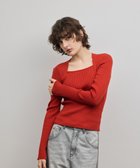 【グレース コンチネンタル/GRACE CONTINENTAL】のスクエアリブニットトップ 人気、トレンドファッション・服の通販 founy(ファニー) ファッション Fashion レディースファッション Fashion for Women トップス・カットソー Cut & Sew Tops ニット Knit Tops & Sweaters インナー Innerwear シンプル Simple, Minimal ジャケット Jacket, Outerwear セーター Sweater, Knitwear フィット Fit, Slim Fit ホリデーシーズン Holiday Season A/W・秋冬 Autumn/Winter thumbnail レッド|ID: prp329100004843625 ipo3291000000036260303