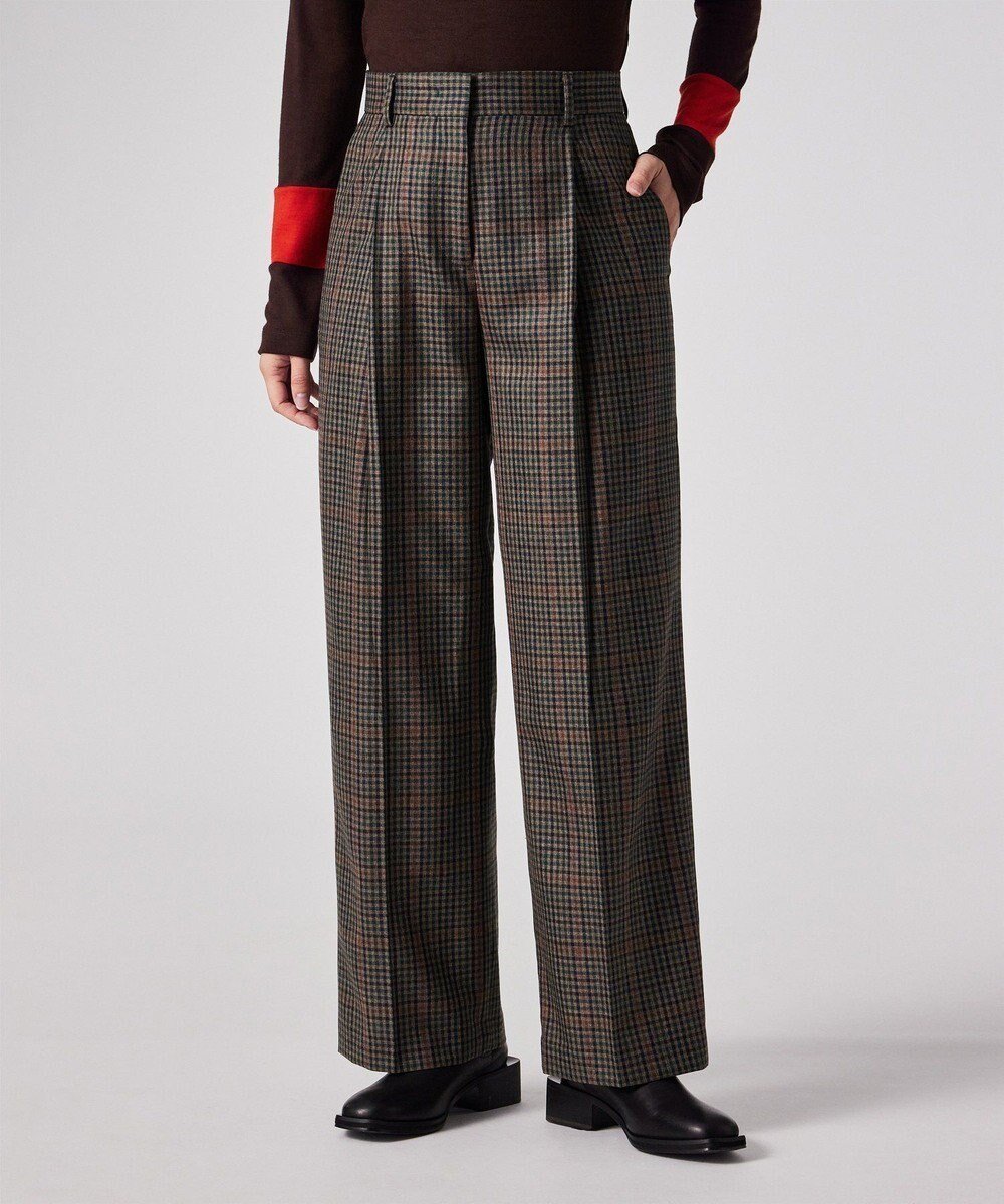 【ポール スミス/Paul Smith】のクラシックガンクラブチェック ワイドタックパンツ 人気、トレンドファッション・服の通販 founy(ファニー) 　ファッション　Fashion　レディースファッション　Fashion for Women　パンツ　Pants & Trousers　おすすめ　Recommended / Our Picks　イタリア　Italy　ジャケット　Jacket, Outerwear　セットアップ　Set-Up, Coordinated Outfit　センター　Center, Center Line　ダブル　Double, Double-Breasted　チェック　Check, Plaid, Tartan　フロント　Front, Front Design　マニッシュ　Mannish, Boyish　ワイド　Wide, Wide Fit　夏　Summer　S/S・春夏　SS, Spring/Summer, Warm Season　A/W・秋冬　Autumn/Winter　 other-1|ID: prp329100004843631 ipo3291000000035302589