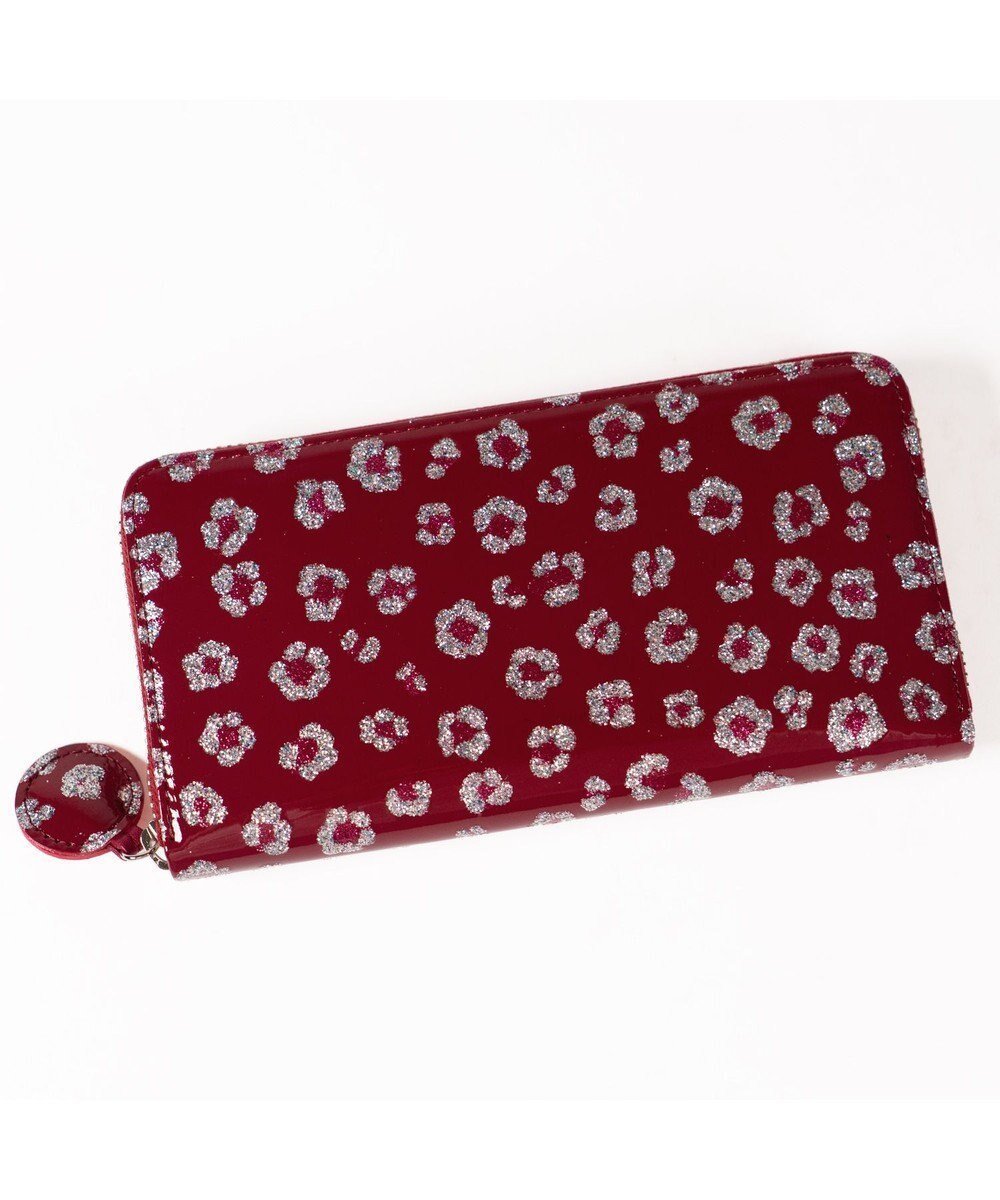 【ツモリチサト キャリー/tsumori chisato CARRY】のグリッターフラワー ラウンドファスナー 長財布 インテリア・キッズ・メンズ・レディースファッション・服の通販 founy(ファニー) 　ファッション　Fashion　レディースファッション　Fashion for Women　ミニ財布・二つ折り財布　Wallets & Card Cases　エナメル　Patent Leather　グリッター　Glitter, Sparkle　シンプル　Simple, Minimal　フォルム　Silhouette, Form　ラウンド　Round, Round Neck　エレガント 上品　Elegant　財布　Wallet, Purse　ボルドー|ID: prp329100004843635 ipo3291000000035302650