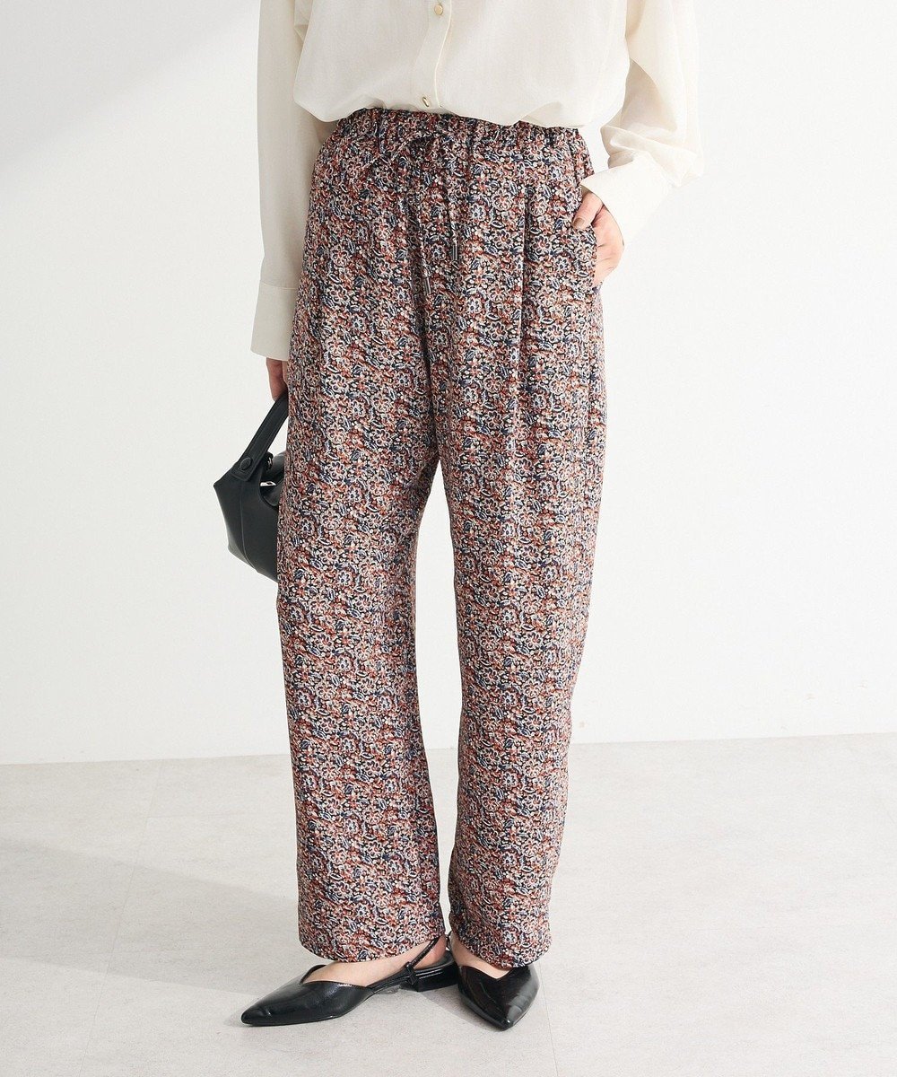 【グリーンパークス/Green Parks】の柄イージーパンツⅤ(テーパード) インテリア・キッズ・メンズ・レディースファッション・服の通販 founy(ファニー) 　ファッション　Fashion　レディースファッション　Fashion for Women　パンツ　Pants & Trousers　テーパード　Tapered, Tapered Pants　フロント　Front, Front Design　ポケット　Pocket, Pocket Detail　A/W・秋冬　Autumn/Winter　Red|ID: prp329100004843637 ipo3291000000035648558