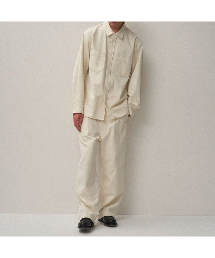 【エイトン/ATON】のHARD WASHED COTTON シャツジャケット - UNISEX インテリア・キッズ・メンズ・レディースファッション・服の通販 founy(ファニー) https://founy.com/ ファッション Fashion レディースファッション Fashion for Women アウター Coat / Outerwear Collection レディースジャケット・軽アウター Jackets ユニセックス Unisex, Genderless ジャケット Jacket, Outerwear ダブル Double, Double-Breasted ツイル Twist, Twisted Detail ドット Polka Dot, Dot Pattern フロント Front, Front Design リラックス Relax, Relaxed Fit A/W・秋冬 Autumn/Winter |ID: prp329100004843649 ipo3291000000035858220