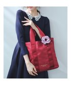 【トッカ/TOCCA】の【アップサイクルコサージュ付き・美香&Lovécoコラボ・数量限定・A4サイズ対応】FLOWER IN HEART BAG バッグ ボルドー×アネモネ|ID: prp329100004843670 ipo3291000000035789714