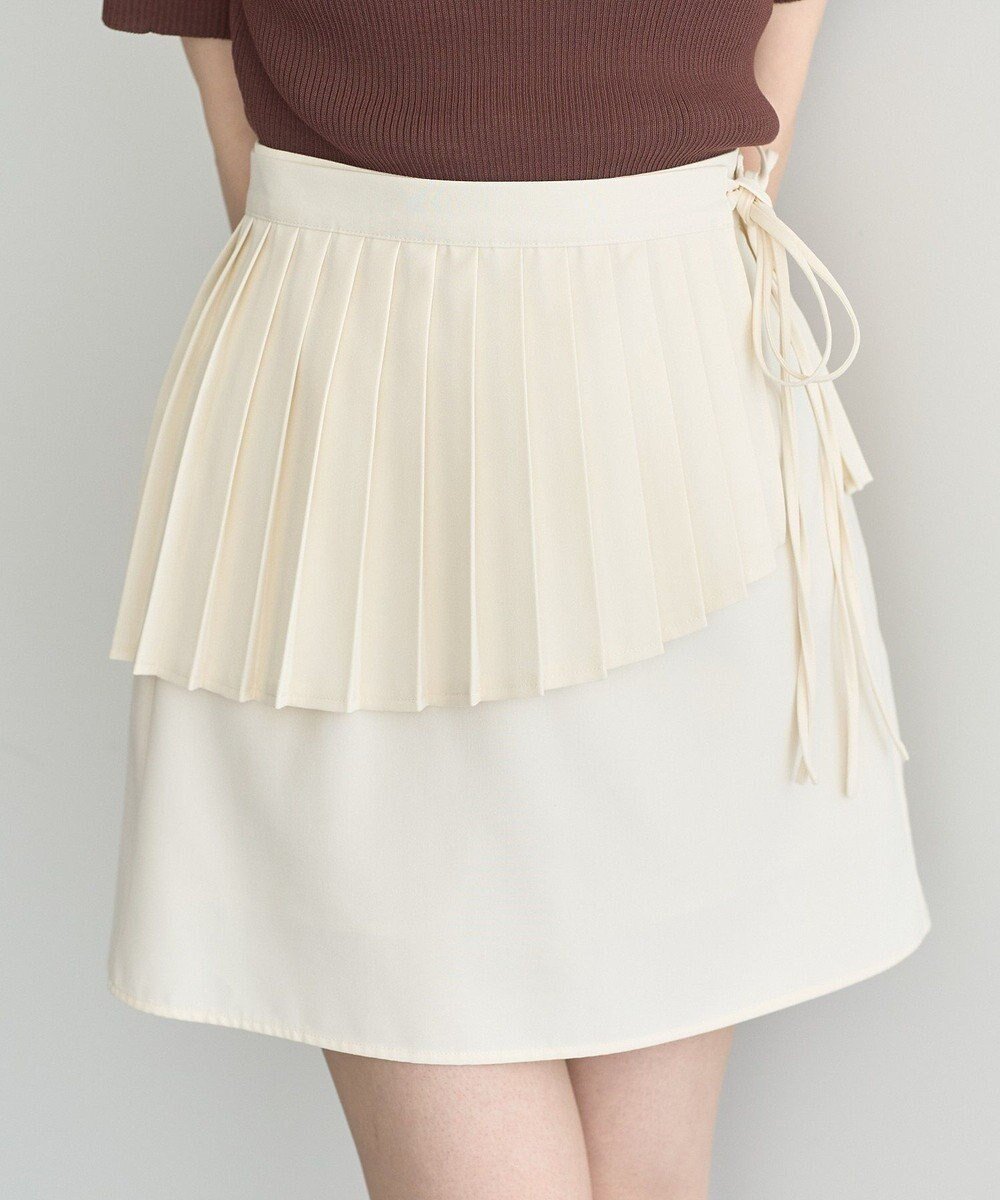 【アースミュージックアンドエコロジー/earth music&ecology】のSET2点プリーツラップスカート+ミニスカート インテリア・キッズ・メンズ・レディースファッション・服の通販 founy(ファニー) 　ファッション　Fashion　レディースファッション　Fashion for Women　スカート　Skirts　ミニスカート　Mini Skirts　プリーツスカート / 上品フェミニンスタイル　Pleated Skirts　おすすめ　Recommended / Our Picks　トレンド　Trend, Trending Now　プリーツ　Pleats, Pleated　ボトム　Bottoms, Lower Wear　ポケット　Pocket, Pocket Detail　ミニスカート　Mini Skirt, Short Skirt　A/W・秋冬　Autumn/Winter　Ivory|ID: prp329100004843683 ipo3291000000036245459