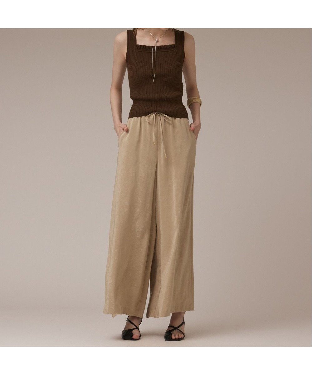 【グレース コンチネンタル/GRACE CONTINENTAL】のフィブリルイージーパンツ 人気、トレンドファッション・服の通販 founy(ファニー) 　ファッション　Fashion　レディースファッション　Fashion for Women　パンツ　Pants & Trousers　とろみ　Fluid, Flowy Fabric　サテン　Satin, Glossy Fabric　エレガント 上品　Elegant　夏　Summer　春　Spring　S/S・春夏　SS, Spring/Summer, Warm Season　秋　Autumn　 other-1|ID: prp329100004843709 ipo3291000000035789942