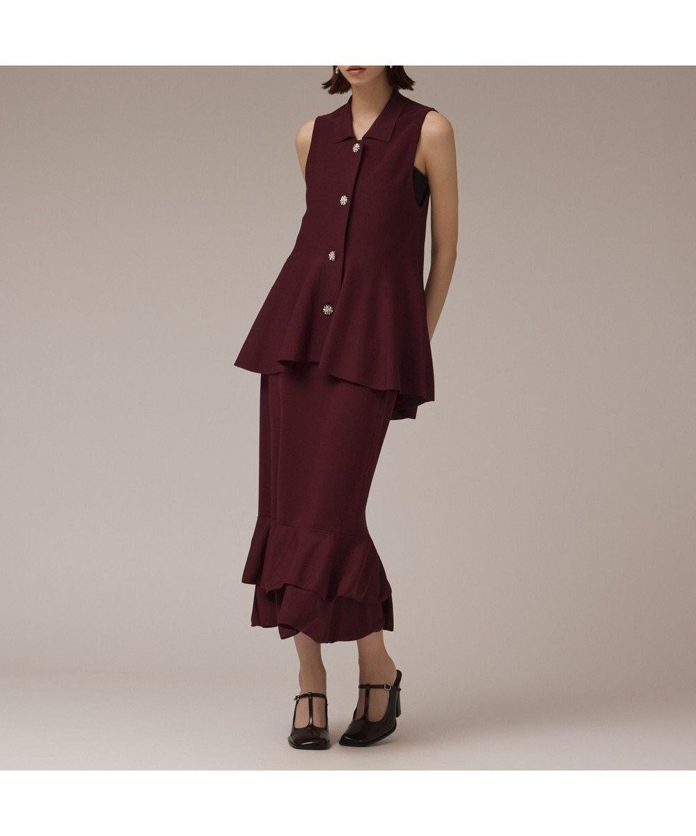 【グレース コンチネンタル/GRACE CONTINENTAL】のビジューニットベスト 人気、トレンドファッション・服の通販 founy(ファニー) 　ファッション　Fashion　レディースファッション　Fashion for Women　アウター　Coat / Outerwear Collection　トップス・カットソー　Cut & Sew Tops　ニット　Knit Tops & Sweaters　ベスト&ジレ / 重ね着スタイル　Vests & Gilets　春　Spring　セットアップ　Set-Up, Coordinated Outfit　ベスト　Vest, Waistcoat　ペプラム　Peplum, Flared Hem　S/S・春夏　SS, Spring/Summer, Warm Season　おすすめ　Recommended / Our Picks　夏　Summer　エレガント 上品　Elegant　 other-1|ID: prp329100004843712 ipo3291000000035789952