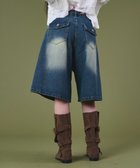 【ウィゴー/WEGO】のバックフラップポケットデニムハーフパンツ デニム中濃色|ID: prp329100004843719 ipo3291000000035790046