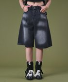 【ウィゴー/WEGO】のバックフラップポケットデニムハーフパンツ ブラック|ID: prp329100004843719 ipo3291000000035790048