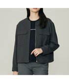 【自由区/JIYU-KU】のライトブッチャーノーカラー ブルゾン 人気、トレンドファッション・服の通販 founy(ファニー) ファッション Fashion レディースファッション Fashion for Women アウター Coat / Outerwear Collection レディースジャケット・軽アウター Jackets ブルゾンジャケット・スポーティアウター Blouson Jackets ジャケット Jacket, Outerwear ストレッチ Stretch, Stretchy Fabric フラップ Flap, Flap Pocket ブルゾン Blouson, Bomber Jacket ボトム Bottoms, Lower Wear ポケット Pocket, Pocket Detail ミックス Mix, Mixed Style エレガント 上品 Elegant A/W・秋冬 Autumn/Winter thumbnail チャコールグレー|ID: prp329100004843764 ipo3291000000035305517