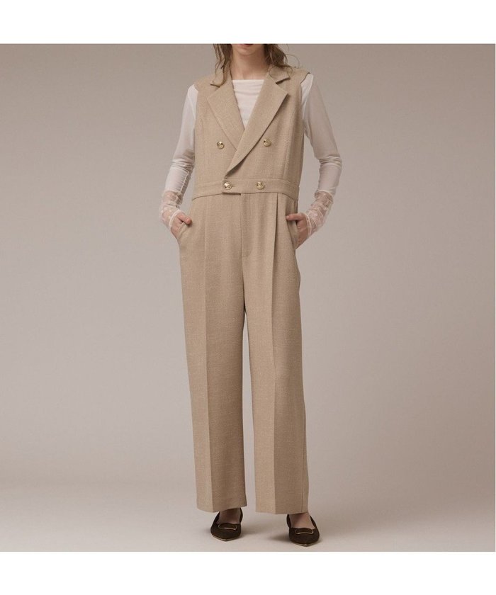 【グレース コンチネンタル/GRACE CONTINENTAL】のツイードテーラーサロペット インテリア・キッズ・メンズ・レディースファッション・服の通販 founy(ファニー) https://founy.com/ ファッション Fashion レディースファッション Fashion for Women ワンピース Dresses オールインワン・ワンピース Dresses and Jumpsuits サロペット&オールインワン Dungarees & Jumpsuit Styles サマー Summer, Summer Style サロペット Overalls, Salopette ストレート Straight, Straight Cut スリーブ Sleeve, Long Sleeve / Short Sleeve センター Center, Center Line ツイード Twill, Twill Weave テーラード Tailored, Tailored Fit ネップ Nepp, Slub Yarn ハイネック High Neck, Mock Neck メタル Metal, Metal Parts ロング Long, Long-Length 夏 Summer 定番 Standard, Basic Item 春 Spring S/S・春夏 SS, Spring/Summer, Warm Season 秋 Autumn |ID: prp329100004843780 ipo3291000000035467529