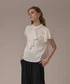 【グレース コンチネンタル/GRACE CONTINENTAL】のフリルボウタイブラウス 人気、トレンドファッション・服の通販 founy(ファニー) ファッション Fashion レディースファッション Fashion for Women トップス・カットソー Cut & Sew Tops シャツ・ブラウス・オフィスカジュアル Elegant Blouses & Button-Ups キュプラ Cupro, Eco Fabric クラシカル Classical, Vintage-Inspired スリーブ Sleeve, Long Sleeve / Short Sleeve フリル Frill, Ruffle 夏 Summer 春 Spring S/S・春夏 SS, Spring/Summer, Warm Season thumbnail ホワイト|ID: prp329100004843810 ipo3291000000036255301
