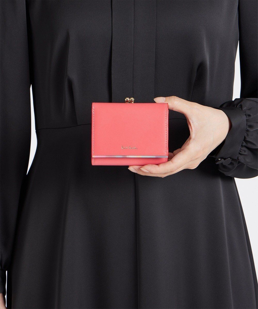 【ポール スミス/Paul Smith】のスプレースワールトリム がま口財布 インテリア・キッズ・メンズ・レディースファッション・服の通販 founy(ファニー) 　ファッション　Fashion　レディースファッション　Fashion for Women　ミニ財布・二つ折り財布　Wallets & Card Cases　財布　Wallet, Purse　プリント　Print, Printed Pattern　ポケット　Pocket, Pocket Detail　コーラル|ID: prp329100004843814 ipo3291000000035518835