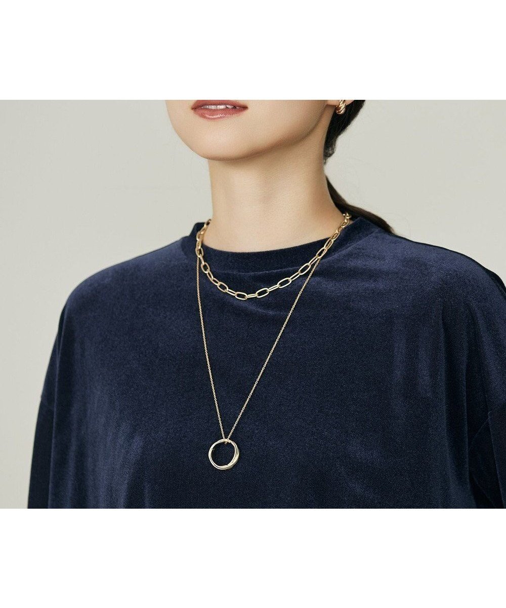 【自由区/JIYU-KU】のダブルチェーンリング ネックレス 人気、トレンドファッション・服の通販 founy(ファニー) 　ファッション　Fashion　レディースファッション　Fashion for Women　ジュエリー　Jewelry　ファッションリング　Fashion Rings　ネックレス　Necklaces & Pendants　アクセサリー　Fashion Accessories　ショート　Short, Short Length　シンプル　Simple, Minimal　チェーン　Chain, Chain Strap　ネックレス　Necklace, Pendant Necklace　ロング　Long, Long-Length　 other-1|ID: prp329100004843875 ipo3291000000036295497