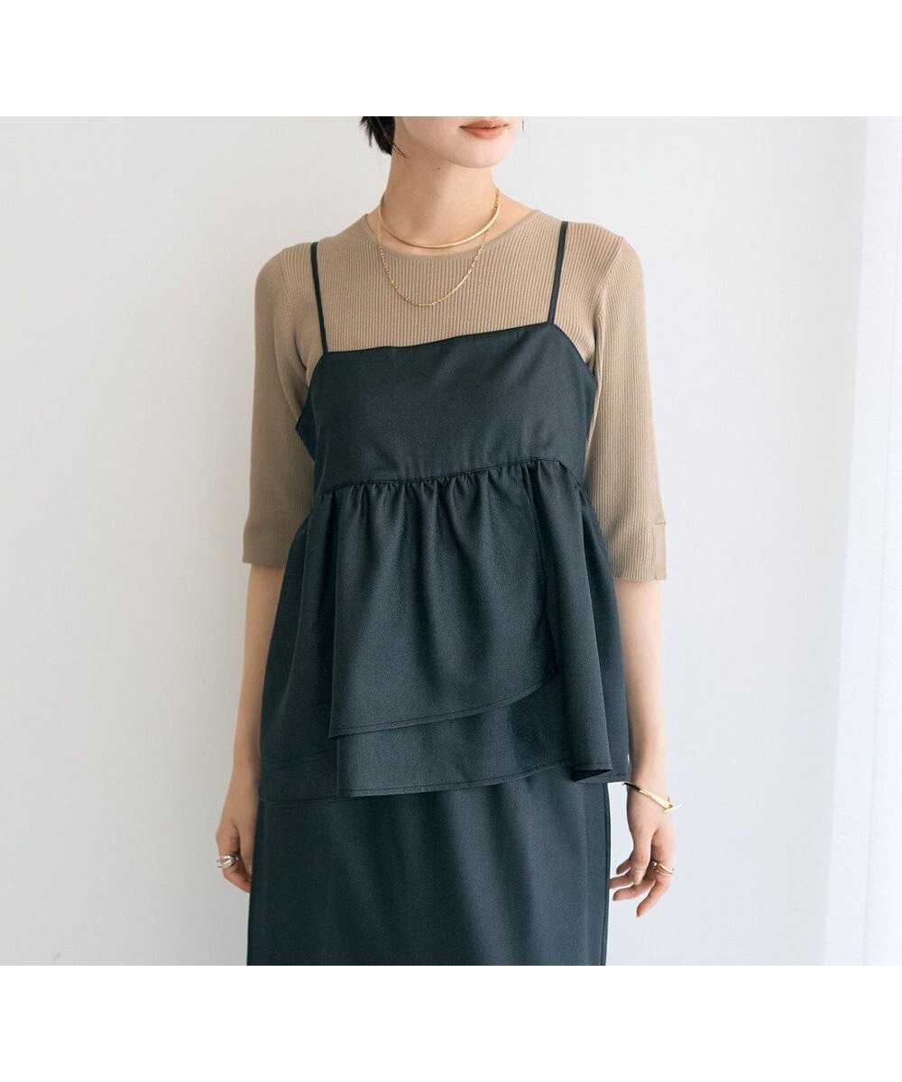 【イェッカ ヴェッカ/YECCA VECCA】のシャイニーオーバーキャミ インテリア・キッズ・メンズ・レディースファッション・服の通販 founy(ファニー) ファッション Fashion レディースファッション Fashion for Women トップス・カットソー Cut & Sew Tops キャミソール&ノースリーブ Camisoles & Sleeveless Tops おすすめ Recommended / Our Picks インナー Innerwear キャミソール Camisole, Spaghetti Strap Top サテン Satin, Glossy Fabric フレア Flare, Flared ポケット Pocket, Pocket Detail ラップ Wrap, Wrap Design リボン Ribbon, Bow A/W・秋冬 Autumn/Winter Black|ID: prp329100004843878 ipo3291000000036293312