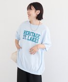 【グリーンパークス/Green Parks】のカレッジロゴ刺繍5分袖チュニック 人気、トレンドファッション・服の通販 founy(ファニー) ファッション Fashion レディースファッション Fashion for Women ワンピース Dresses チュニック Tunic Tops & Dresses ギャザー Gathered, Ruffled チュニック Tunic, Long Top プリント Print, Printed Pattern ポケット Pocket, Pocket Detail A/W・秋冬 Autumn/Winter thumbnail Blue|ID: prp329100004843880 ipo3291000000035669022