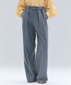 【ベイジ,/BEIGE,】の【セットアップ対応・洗える・Precious 10月号掲載】ZEPHYR / ウールライクタックベルトワイドパンツ Top Gray|ID: prp329100004843887 ipo3291000000035307305