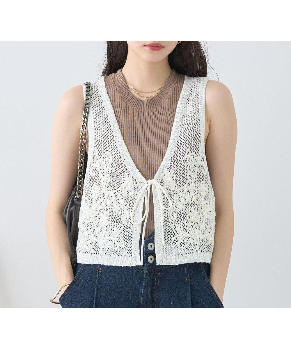 【アースミュージックアンドエコロジー/earth music&ecology】のフラワー刺繍メッシュベスト 人気、トレンドファッション・服の通販 founy(ファニー) 　ファッション　Fashion　レディースファッション　Fashion for Women　アウター　Coat / Outerwear Collection　トップス・カットソー　Cut & Sew Tops　ベスト&ジレ / 重ね着スタイル　Vests & Gilets　おすすめ　Recommended / Our Picks　フラワー　Flower, Floral　ベスト　Vest, Waistcoat　ポケット　Pocket, Pocket Detail　メッシュ　Mesh, Net Fabric　モチーフ　Motif, Design Theme　秋　Autumn　A/W・秋冬　Autumn/Winter　 other-1|ID: prp329100004843942 ipo3291000000036245407