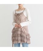 【アースミュージックアンドエコロジー/earth music&ecology】のフロントリボンチェックミニキャミワンピース Check Brown|ID: prp329100004843947 ipo3291000000036304082