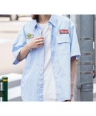 【ウィゴー/WEGO】の【ユニセックス着用ITEM/MLサイズ展開】オックスフォードワッペンシャツ(SS) 人気、トレンドファッション・服の通販 founy(ファニー) ファッション Fashion レディースファッション Fashion for Women トップス・カットソー Cut & Sew Tops シャツ・ブラウス・オフィスカジュアル Elegant Blouses & Button-Ups 春 Spring カーゴパンツ Cargo Pants, Utility Pants グラフィック Graphic, Graphic Design ストライプ Stripe, Striped Pattern スマホ Smartphone, Mobile Device トレンド Trend, Trending Now ハーフ Half, Half-Length 半袖 Short Sleeve, Half Sleeve ミニスカート Mini Skirt, Short Skirt メンズ Men's, Menswear ワイド Wide, Wide Fit S/S・春夏 SS, Spring/Summer, Warm Season おすすめ Recommended / Our Picks 夏 Summer thumbnail ブルーストライプ|ID: prp329100004843976 ipo3291000000036261206