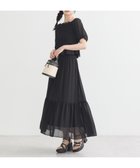 【アースミュージックアンドエコロジー/earth music&ecology】のSET2点フロッキードットブラウス+スカート Black|ID: prp329100004844018 ipo3291000000035562007