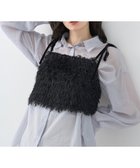 【アースミュージックアンドエコロジー/earth music&ecology】のラメミックスフェザービスチェ Black|ID: prp329100004844020 ipo3291000000036245393