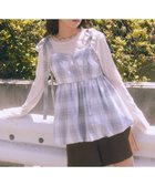 【アースミュージックアンドエコロジー/earth music&ecology】のチェックパターンバルーンキャミビスチェ Grayish Blue|ID: prp329100004844130 ipo3291000000035310729