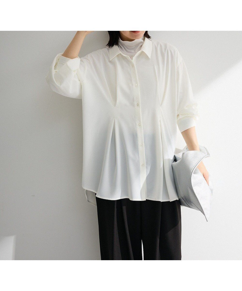 【グリーンパークス/Green Parks】のウエストタックシャツチュニック 人気、トレンドファッション・服の通販 founy(ファニー) 　ファッション　Fashion　レディースファッション　Fashion for Women　トップス・カットソー　Cut & Sew Tops　シャツ・ブラウス・オフィスカジュアル　Elegant Blouses & Button-Ups　インナー　Innerwear　春　Spring　ドレープ　Drape, Draping Fabric　ポケット　Pocket, Pocket Detail　ラウンド　Round, Round Neck　S/S・春夏　SS, Spring/Summer, Warm Season　夏　Summer　 other-1|ID: prp329100004844169 ipo3291000000036272821