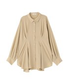 【グリーンパークス/Green Parks】のウエストタックシャツチュニック 人気、トレンドファッション・服の通販 founy(ファニー) ファッション Fashion レディースファッション Fashion for Women トップス・カットソー Cut & Sew Tops シャツ・ブラウス・オフィスカジュアル Elegant Blouses & Button-Ups インナー Innerwear 春 Spring ドレープ Drape, Draping Fabric ポケット Pocket, Pocket Detail ラウンド Round, Round Neck S/S・春夏 SS, Spring/Summer, Warm Season 夏 Summer thumbnail Beige|ID: prp329100004844169 ipo3291000000036272824