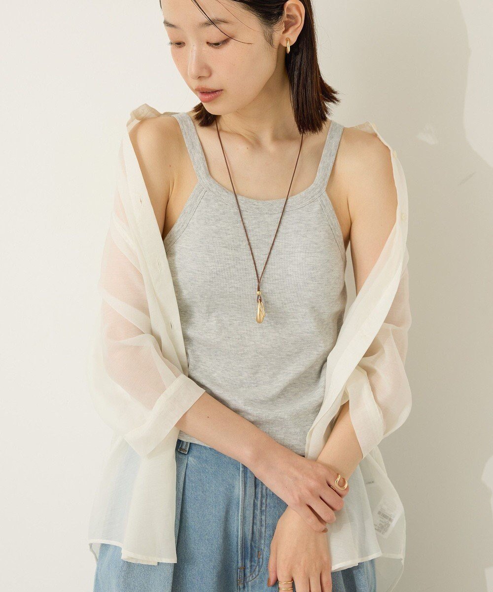 【アメリカンホリック/AMERICAN HOLIC】の【カップ付き】アメスリタンクトップ インテリア・キッズ・メンズ・レディースファッション・服の通販 founy(ファニー) 　ファッション　Fashion　レディースファッション　Fashion for Women　トップス・カットソー　Cut & Sew Tops　おすすめ　Recommended / Our Picks　アメリカン　American Style　インナー　Innerwear　スリーブ　Sleeve, Long Sleeve / Short Sleeve　タンク　Tank Top, Sleeveless Top　デニム　Denim, Jeans Material　ポケット　Pocket, Pocket Detail　A/W・秋冬　Autumn/Winter　Light Gray|ID: prp329100004844257 ipo3291000000036256230