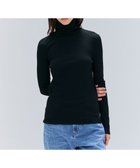 【ベイジ,/BEIGE,】の【洗える・GISELe 10月号掲載】FORD / ウール配色メローハイネックカットソー Black|ID: prp329100004844307 ipo3291000000035664516