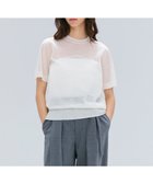 【ベイジ,/BEIGE,】の【洗える・GLOW 10月号掲載】CADDO / シアーウールメッセージロゴTニット Ecru|ID: prp329100004844310 ipo3291000000035312257