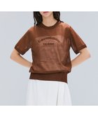 【ベイジ,/BEIGE,】の【洗える・GLOW 10月号掲載】CADDO / シアーウールメッセージロゴTニット Brown|ID: prp329100004844310 ipo3291000000035312259