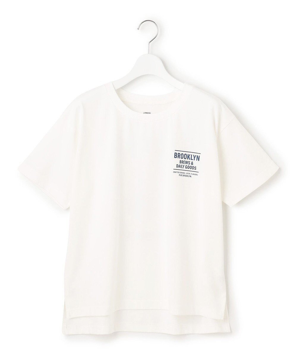 【ジェイプレスヨークストリート/J.PRESS YORK STREET】の【WOMEN】カフェロゴプリント Tシャツ インテリア・キッズ・メンズ・レディースファッション・服の通販 founy(ファニー) 　ファッション　Fashion　レディースファッション　Fashion for Women　トップス・カットソー　Cut & Sew Tops　シャツ・ブラウス・オフィスカジュアル　Elegant Blouses & Button-Ups　ロングTシャツ・Tシャツ　Longline T-Shirts & Tees　カットソー・ベーシックTシャツ　Cut-and-Sewn Tops / Stretch Tees & Basics　春　Spring　カットソー　Cut and Sewn Top　カーゴパンツ　Cargo Pants, Utility Pants　グラフィック　Graphic, Graphic Design　シンプル　Simple, Minimal　デニム　Denim, Jeans Material　フロント　Front, Front Design　プリント　Print, Printed Pattern　リアル　Real, Realistic　リラックス　Relax, Relaxed Fit　ロング　Long, Long-Length　ワイド　Wide, Wide Fit　S/S・春夏　SS, Spring/Summer, Warm Season　おすすめ　Recommended / Our Picks　夏　Summer　ホワイト系|ID: prp329100004844316 ipo3291000000036116522
