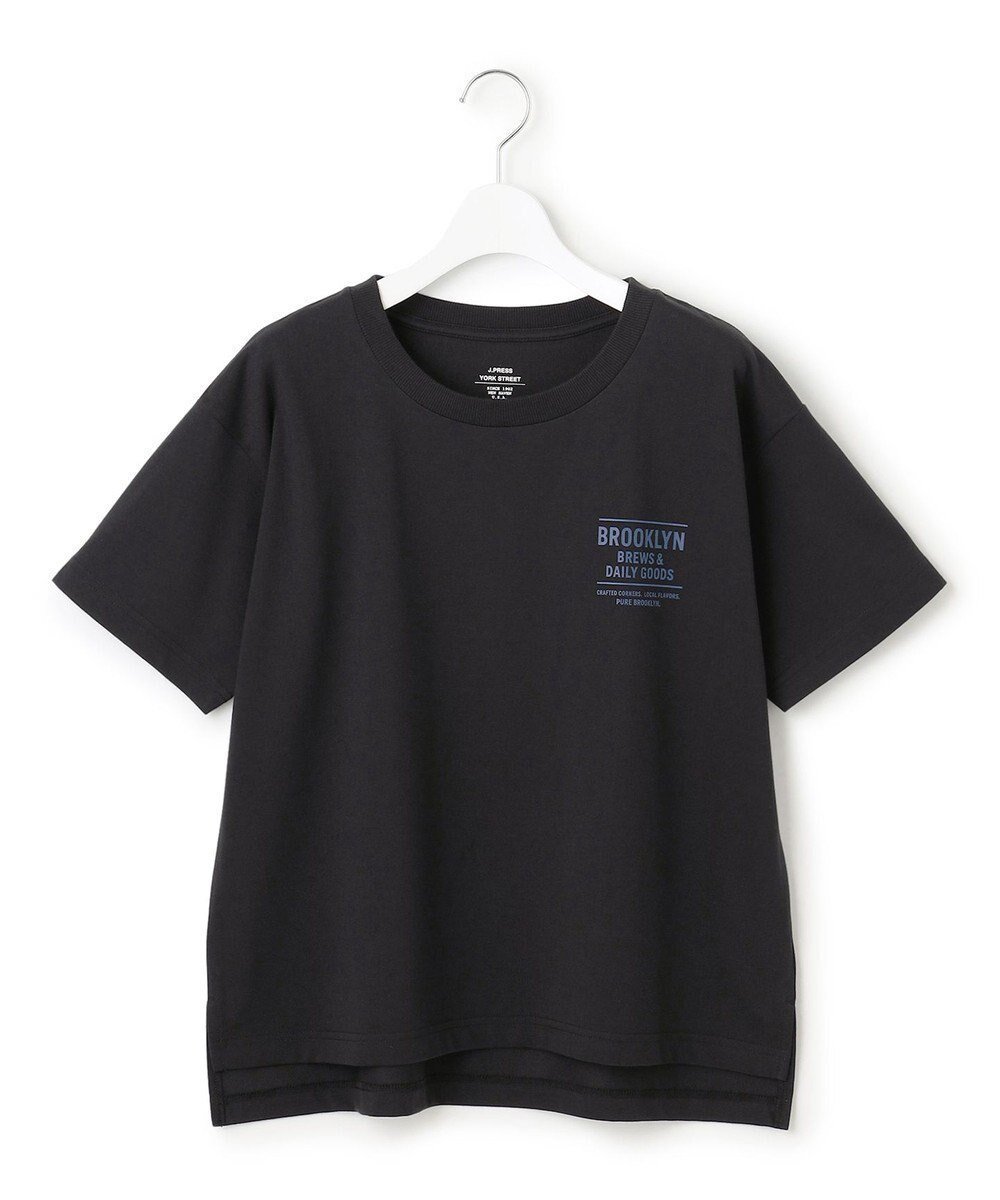 【ジェイプレスヨークストリート/J.PRESS YORK STREET】の【WOMEN】カフェロゴプリント Tシャツ インテリア・キッズ・メンズ・レディースファッション・服の通販 founy(ファニー) 　ファッション　Fashion　レディースファッション　Fashion for Women　トップス・カットソー　Cut & Sew Tops　シャツ・ブラウス・オフィスカジュアル　Elegant Blouses & Button-Ups　ロングTシャツ・Tシャツ　Longline T-Shirts & Tees　カットソー・ベーシックTシャツ　Cut-and-Sewn Tops / Stretch Tees & Basics　春　Spring　カットソー　Cut and Sewn Top　カーゴパンツ　Cargo Pants, Utility Pants　グラフィック　Graphic, Graphic Design　シンプル　Simple, Minimal　デニム　Denim, Jeans Material　フロント　Front, Front Design　プリント　Print, Printed Pattern　リアル　Real, Realistic　リラックス　Relax, Relaxed Fit　ロング　Long, Long-Length　ワイド　Wide, Wide Fit　S/S・春夏　SS, Spring/Summer, Warm Season　おすすめ　Recommended / Our Picks　夏　Summer　ブラック系|ID: prp329100004844316 ipo3291000000036116527