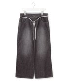 【ジェイプレスヨークストリート/J.PRESS YORK STREET】の【UNISEX】ウォッシュドワイド デニムパンツ ブラック系|ID: prp329100004844317 ipo3291000000035312365