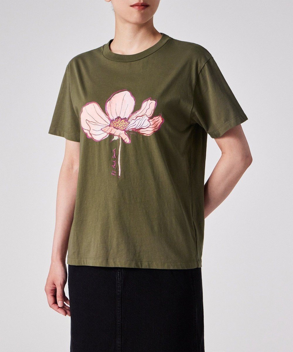 【ポール スミス/Paul Smith】のシングル ブルーム 半袖Tシャツ インテリア・キッズ・メンズ・レディースファッション・服の通販 founy(ファニー) 　ファッション　Fashion　レディースファッション　Fashion for Women　トップス・カットソー　Cut & Sew Tops　シャツ・ブラウス・オフィスカジュアル　Elegant Blouses & Button-Ups　ロングTシャツ・Tシャツ　Longline T-Shirts & Tees　カットソー・ベーシックTシャツ　Cut-and-Sewn Tops / Stretch Tees & Basics　インナー　Innerwear　カットソー　Cut and Sewn Top　グラデーション　Gradient, Ombre　ジャケット　Jacket, Outerwear　エレガント 上品　Elegant　半袖　Short Sleeve, Half Sleeve　夏　Summer　S/S・春夏　SS, Spring/Summer, Warm Season　A/W・秋冬　Autumn/Winter　オリーブ|ID: prp329100004844348 ipo3291000000035771558