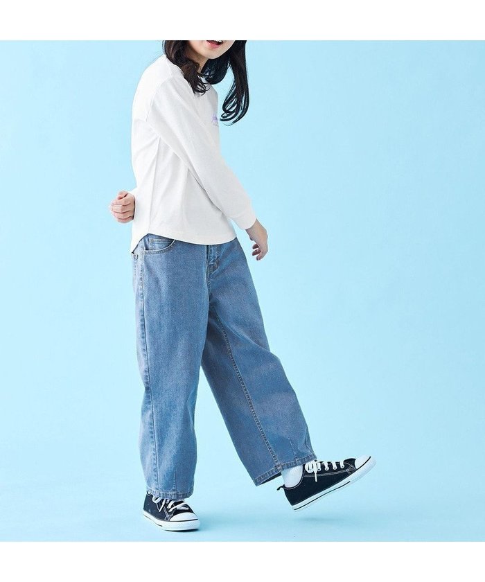 【アンフィーロ/UNFILO / KIDS】の【110-150cm】カーブワイドデニム インテリア・キッズ・メンズ・レディースファッション・服の通販 founy(ファニー) https://founy.com/ ファッション Fashion キッズファッション Fashion for Kids ボトムス Bottoms ストレッチ Stretch, Stretchy Fabric テーパード Tapered, Tapered Pants デニム Denim, Jeans Material トレンド Trend, Trending Now 洗える Machine Washable A/W・秋冬 Autumn/Winter |ID: prp329100004844644 ipo3291000000036111595