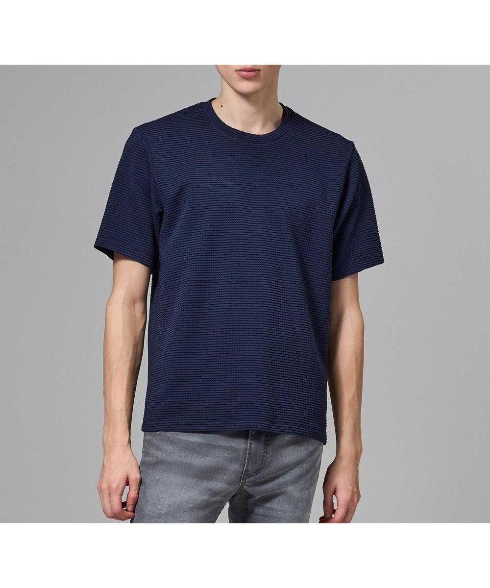 【ジョゼフ オム/JOSEPH HOMME / MEN】の【オリジナル素材 】ライトタックジャージー クルーネックTシャツ インテリア・キッズ・メンズ・レディースファッション・服の通販 founy(ファニー) ファッション Fashion メンズファッション Fashion for Men トップス・カットソー Cut & Sew Tops メンズシャツ Shirts アンサンブル Ensemble Set 春 Spring カットソー Cut and Sewn Top シンプル Simple, Minimal セットアップ Set-Up, Coordinated Outfit 定番 Standard, Basic Item フィット Fit, Slim Fit S/S・春夏 SS, Spring/Summer, Warm Season 夏 Summer ネイビー系|ID: prp329100004844675 ipo3291000000035321962