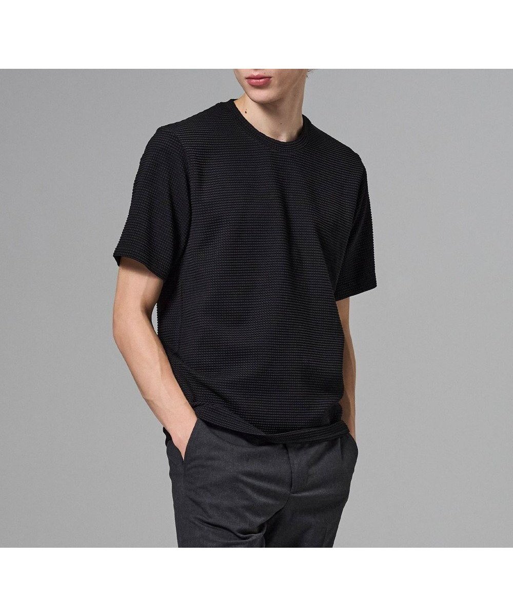【ジョゼフ オム/JOSEPH HOMME / MEN】の【オリジナル素材 】ライトタックジャージー クルーネックTシャツ インテリア・キッズ・メンズ・レディースファッション・服の通販 founy(ファニー) ファッション Fashion メンズファッション Fashion for Men トップス・カットソー Cut & Sew Tops メンズシャツ Shirts アンサンブル Ensemble Set 春 Spring カットソー Cut and Sewn Top シンプル Simple, Minimal セットアップ Set-Up, Coordinated Outfit 定番 Standard, Basic Item フィット Fit, Slim Fit S/S・春夏 SS, Spring/Summer, Warm Season 夏 Summer ブラック系|ID: prp329100004844675 ipo3291000000035321964