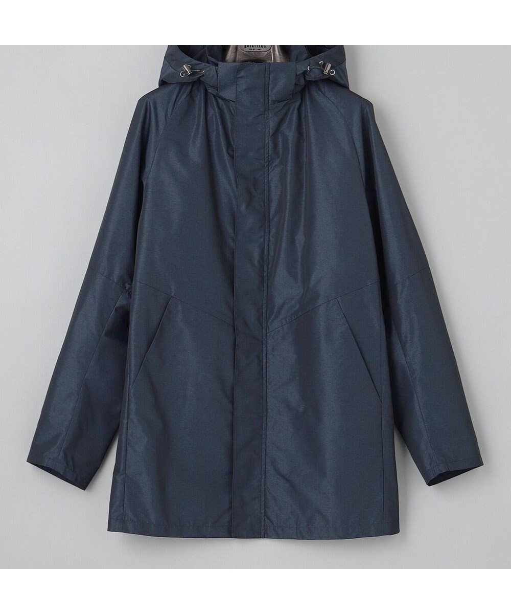 【五大陸/gotairiku / MEN】の【ビジネスで着用可】メランジシャンブレー フーデッドブルゾン インテリア・キッズ・メンズ・レディースファッション・服の通販 founy(ファニー) 　ファッション　Fashion　メンズファッション　Fashion for Men　アウター　Men's Coats Outerwear　ブルゾンジャケット / カジュアルアウター　Bomber Jackets & Blousons　シンプル　Simple, Minimal　ジャケット　Jacket, Outerwear　スーツ　Suit, Formalwear　ダウン　Down, Puffer　ビジネス 仕事 通勤　Business / Work / Commuting　ライナー　Liner, Inner Layer　レギュラー　Regular, Standard Fit　夏　Summer　春　Spring　S/S・春夏　SS, Spring/Summer, Warm Season　秋　Autumn　A/W・秋冬　Autumn/Winter　ネイビー系|ID: prp329100004844691 ipo3291000000035888156