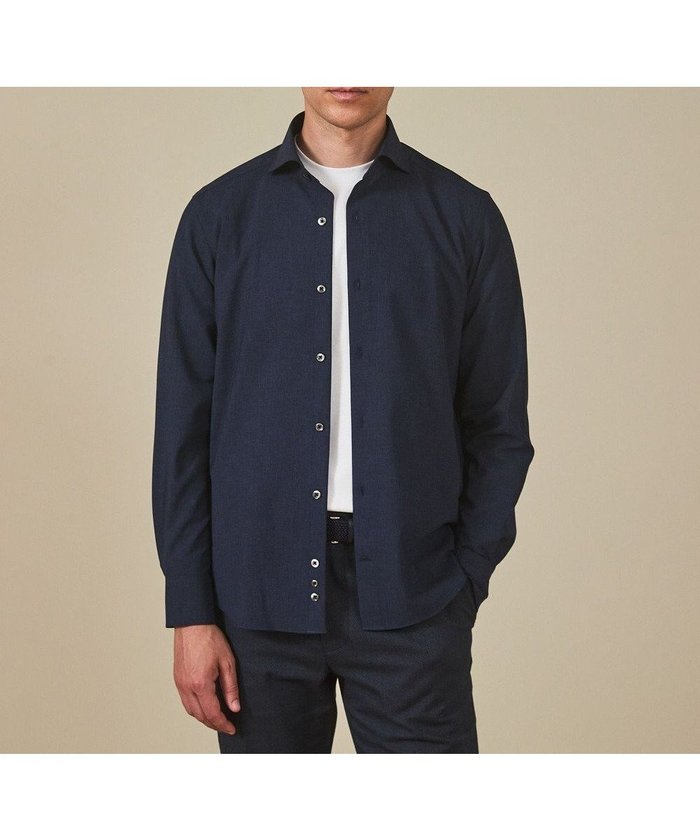 【五大陸/gotairiku / MEN】の【シワになりにくい/ストレッチ/洗える】ウールライク シャツ_カッタウェイカラー インテリア・キッズ・メンズ・レディースファッション・服の通販 founy(ファニー) https://founy.com/ ファッション Fashion メンズファッション Fashion for Men トップス・カットソー Cut & Sew Tops メンズシャツ Shirts 洗える Machine Washable ジャケット Jacket, Outerwear ストレッチ Stretch, Stretchy Fabric スポーツ Sports, Activewear 羽織 Haori, Light Jacket レギュラー Regular, Standard Fit A/W・秋冬 Autumn/Winter エレガント 上品 Elegant |ID: prp329100004844696 ipo3291000000035322071