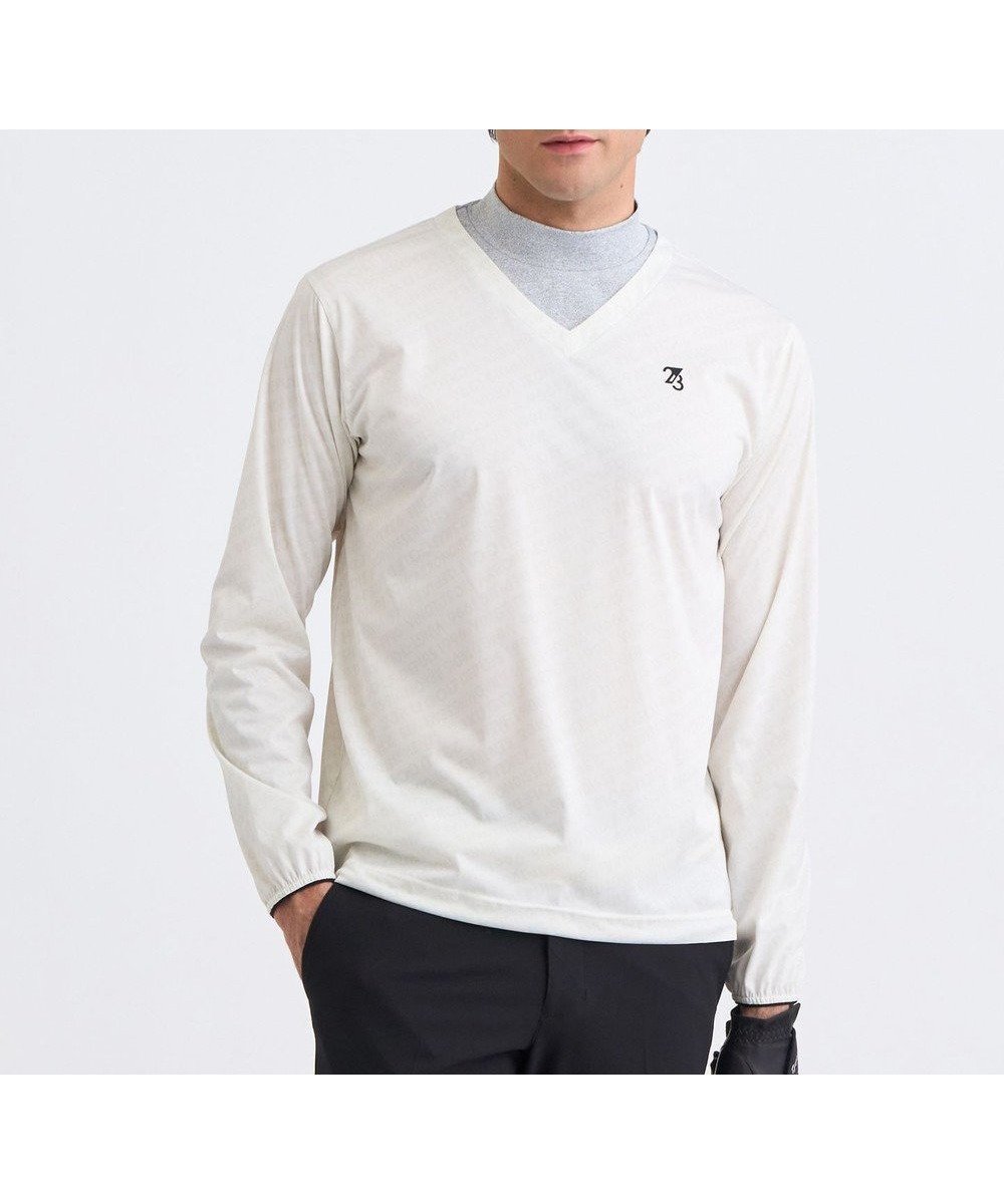 【23区 ゴルフ/23区GOLF / MEN】の【MEN】エアリージャージストレッチプルオーバー フェイクレイヤード インテリア・キッズ・メンズ・レディースファッション・服の通販 founy(ファニー) ファッション Fashion メンズファッション Fashion for Men トップス・カットソー Cut & Sew Tops アクリル Acrylic Material コーティング Coating, Coated Finish 軽量 Lightweight, Ultra Light シンプル Simple, Minimal スウェット / スエット Sweatshirt, Sweatwear ストレッチ Stretch, Stretchy Fabric ドローコード Drawcord, Drawstring Cord プリント Print, Printed Pattern モックネック Mock Neck, Short Turtleneck 無地 Plain, Solid Color ラウンド Round, Round Neck A/W・秋冬 Autumn/Winter おすすめ Recommended / Our Picks 旅行 Travel エレガント 上品 Elegant ホワイト系5|ID: prp329100004844699 ipo3291000000035788403