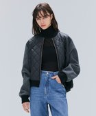 【ベイジ,/BEIGE,】の【GISELe 10月号掲載】DOVER / 異素材ウールキルティングブルゾン Black × Charcoal|ID: prp329100004844707 ipo3291000000035451791