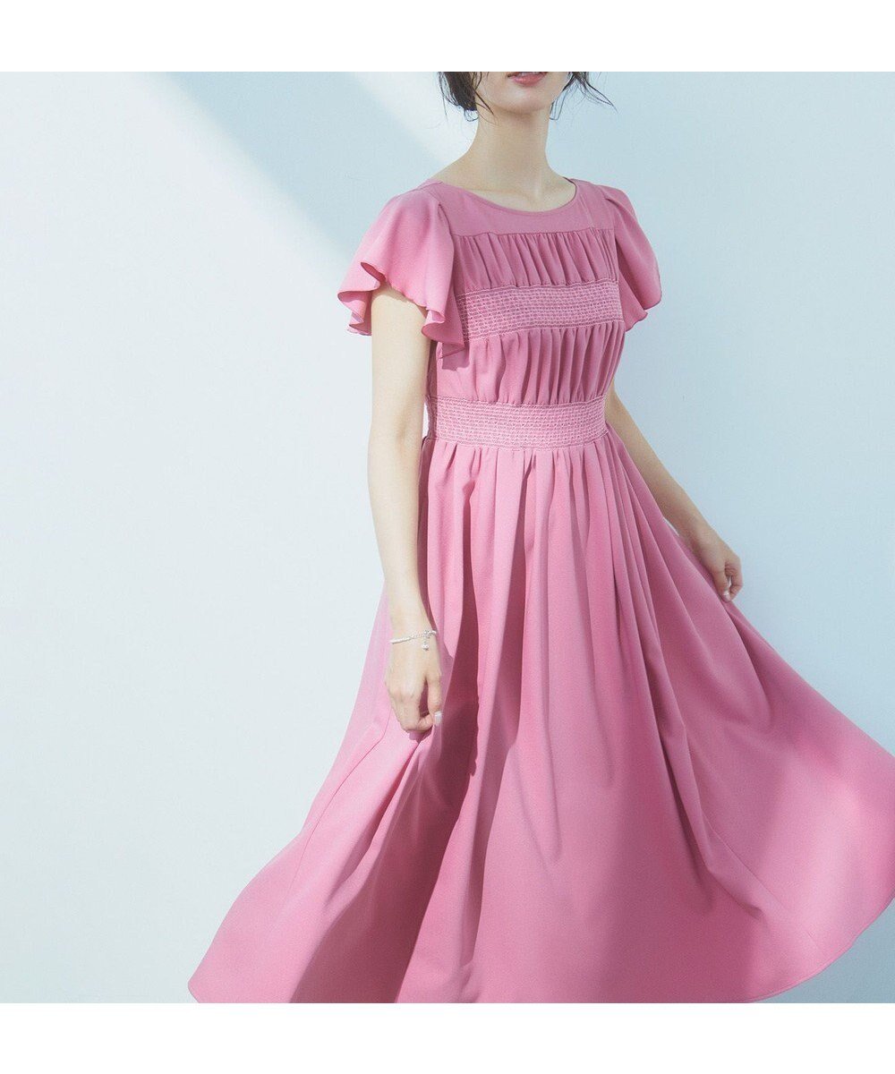 【トッカ/TOCCA】の【消臭】SMOCKING EMBROIDERY ドレス インテリア・キッズ・メンズ・レディースファッション・服の通販 founy(ファニー) 　ファッション　Fashion　レディースファッション　Fashion for Women　ワンピース　Dresses　フォーマル・パーティードレス・結婚式用ドレス　Elegant & Casual Dresses　アクセサリー　Fashion Accessories　エレガント 上品　Elegant　エンブロイダリー　Embroidery Design　シャーリング　Shirring, Ruched　ジョーゼット　Georgette, Semi-Sheer Fabric　ストレッチ　Stretch, Stretchy Fabric　スリーブ　Sleeve, Long Sleeve / Short Sleeve　ドレス　Dress, One-Piece　ドレープ　Drape, Draping Fabric　フリル　Frill, Ruffle　A/W・秋冬　Autumn/Winter　S/S・春夏　SS, Spring/Summer, Warm Season　おすすめ　Recommended / Our Picks　夏　Summer　ビジネス 仕事 通勤　Business / Work / Commuting　ピンク系|ID: prp329100004844720 ipo3291000000035322252