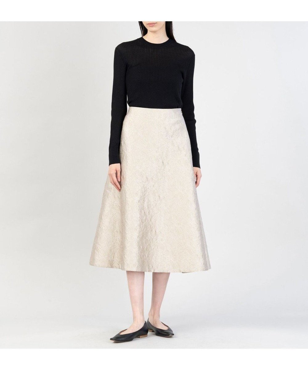 【23区/NIJYUSANKU】の【エステータ】シャイニージャカード フレアスカート 人気、トレンドファッション・服の通販 founy(ファニー) 　ファッション　Fashion　レディースファッション　Fashion for Women　スカート　Skirts　Aライン・フレアスカート　A-Line & Flared Skirts　イタリア　Italy　エレガント 上品　Elegant　春　Spring　ジャカード／ジャガード　Jacquard, Woven Pattern　フォルム　Silhouette, Form　フラワー　Flower, Floral　フレア　Flare, Flared　S/S・春夏　SS, Spring/Summer, Warm Season　夏　Summer　ビジネス 仕事 通勤　Business / Work / Commuting　 other-1|ID: prp329100004844738 ipo3291000000035586898