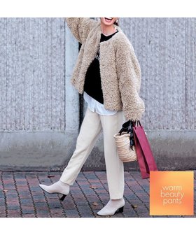 【アンフィーロ 自由区/UNFILO】 ウォームテーパードパンツ人気、トレンドファッション・服の通販 founy(ファニー) ファッション Fashion レディースファッション Fashion for Women パンツ Pants & Trousers 軽量 Lightweight, Ultra Light ストレッチ Stretch, Stretchy Fabric センター Center, Center Line ダブル Double, Double-Breasted A/W・秋冬 Autumn/Winter 今冬 This Winter |ID:prp329100004844771