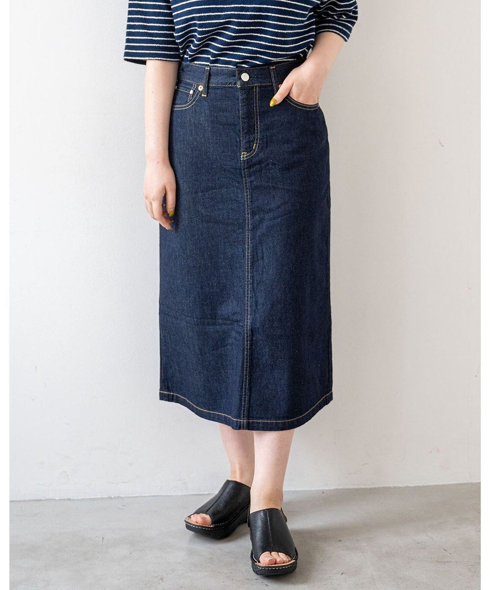 【サキュウ/caqu】のFS 3/4丈 デニムスカートⅡ インテリア・キッズ・メンズ・レディースファッション・服の通販 founy(ファニー) 　ファッション　Fashion　レディースファッション　Fashion for Women　スカート　Skirts　デニムスカート・カジュアルスカート　Denim Skirts　インディゴ　Indigo Denim　コーティング　Coating, Coated Finish　ジーンズ　Jeans, Denim Pants　センター　Center, Center Line　デニム　Denim, Jeans Material　人気　Popular, Best Seller　ベーシック　Basic, Essential　ワンポイント　One Point, Statement Accent　A/W・秋冬　Autumn/Winter　S/S・春夏　SS, Spring/Summer, Warm Season　夏　Summer　エレガント 上品　Elegant　rinse|ID: prp329100004844775 ipo3291000000035844841