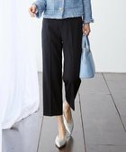 【自由区/JIYU-KU】のコットンサテンクロップド丈ワイドストレート パンツ ネイビー|ID: prp329100004844776 ipo3291000000035710413