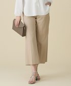 【自由区/JIYU-KU】のコットンサテンクロップド丈ワイドストレート パンツ ベージュ|ID: prp329100004844776 ipo3291000000035710420