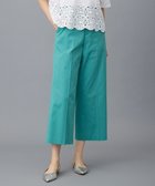 【自由区/JIYU-KU】のコットンサテンクロップド丈ワイドストレート パンツ [新色]ピーコックグリーン系|ID: prp329100004844776 ipo3291000000035918645